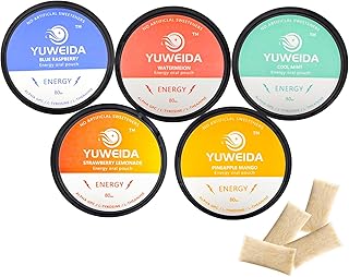 Caffeine Energy Pouches with 80mg with15 Nicotine Free Pouches Per Can - 5 Pack Caffeine, Alpha GPC, L-Tyrosine & L-Theanine (Mixed Flavor)