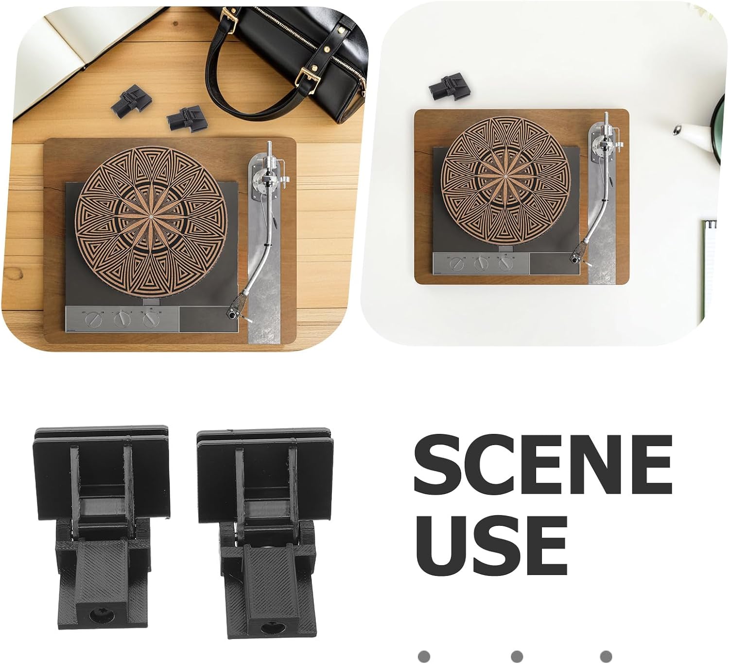 2pcs Record Player Dust Cover Hinges for Turntable Lid, Vinyl Turntable Accessory Hinge, Audio Equipment Parts for Parties and Gatherings