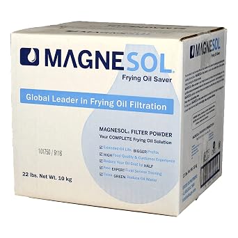 Fryer Filter Powder, 2 x 22 lb, Deep Fryer Oil Filtration, Extends Oil Life, Variable Sizes, Manual Operation