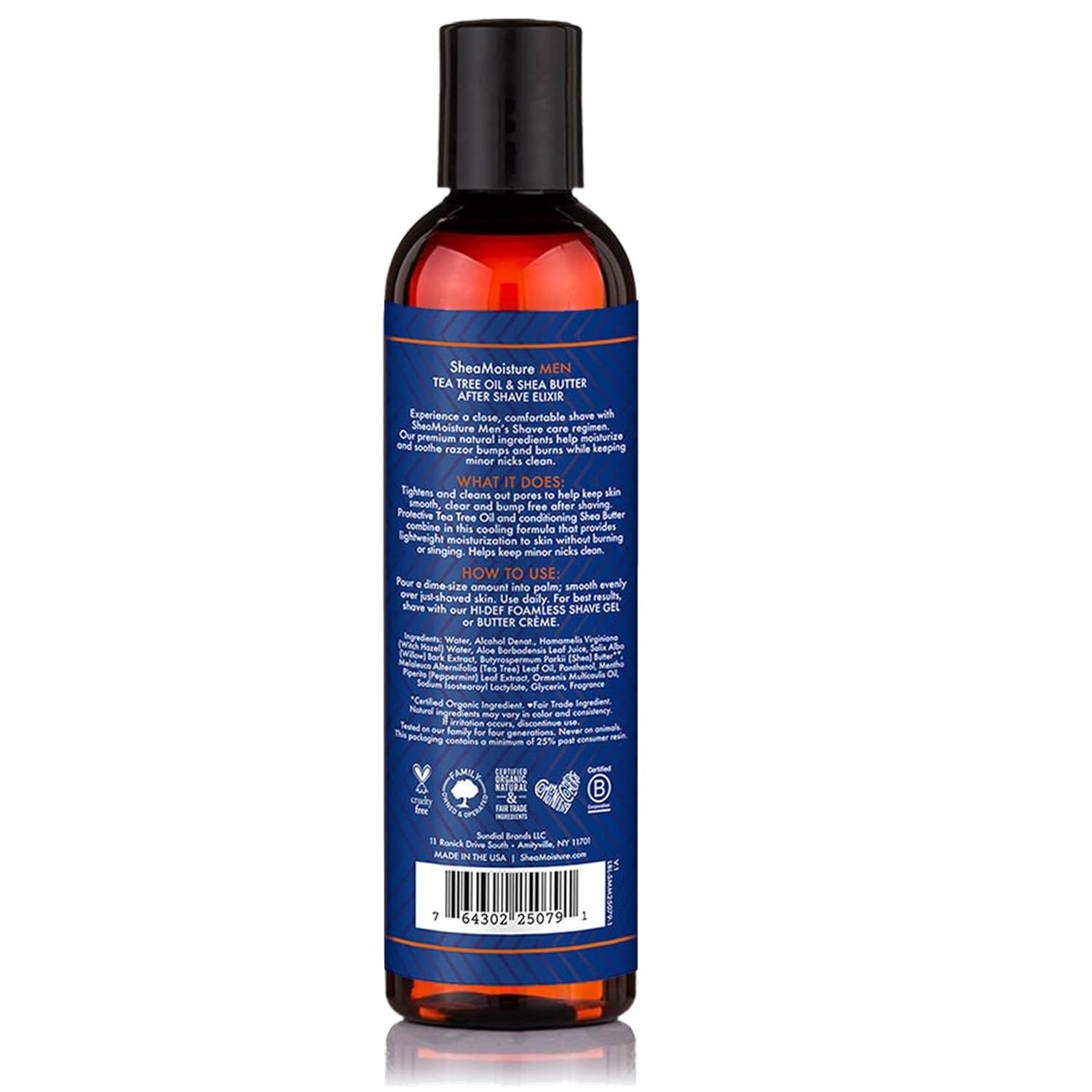 Sheamoisture After Shave Elixir for Dry Skin Tea Tree Oil and Shea Butter Sulfate Free Mens Skin Care 4 oz
