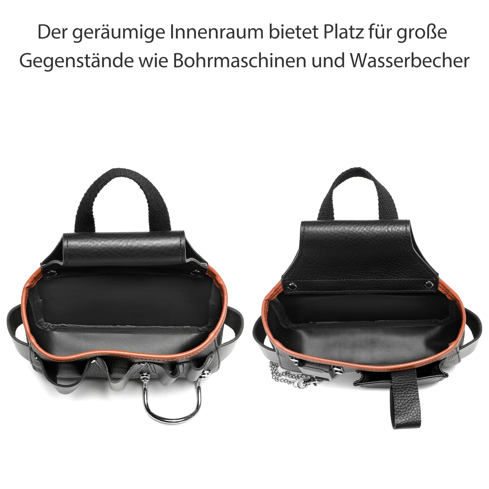 Echtes Leder Werkzeuggürtel mit Hammerhalter für Tischler, Handwerker