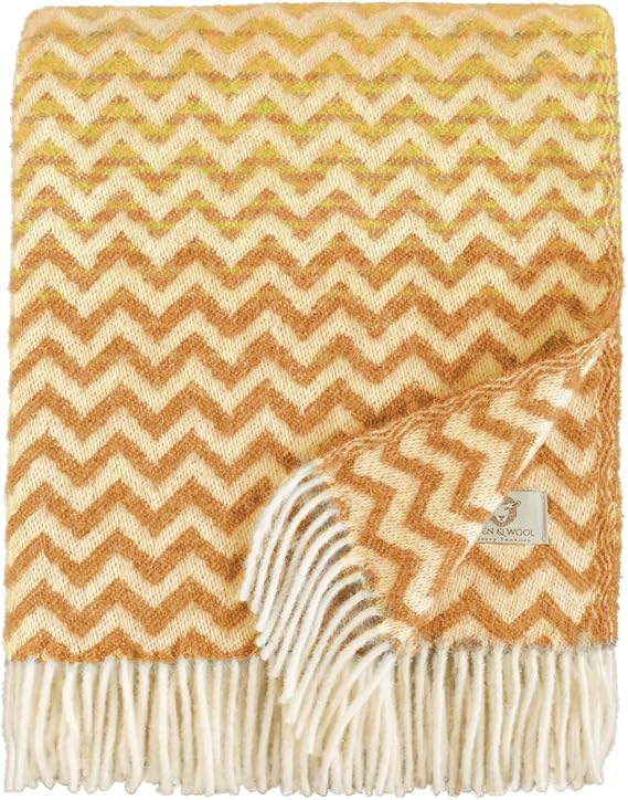 Linen & Cotton Luxury Soft Wool Throw/Blanket for Sofa Beds Settees