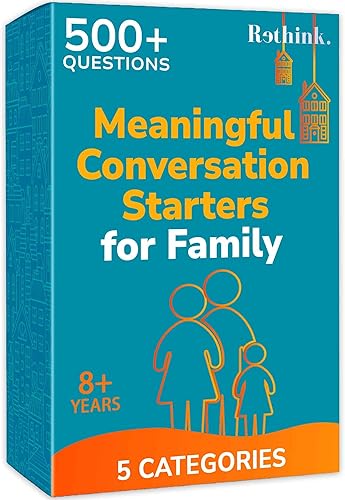 QUOKKA Juego de cartas de conversación - Edición familiar 500 preguntas Versión original Comparte pensamientos - Divertido juego de mesa parlante