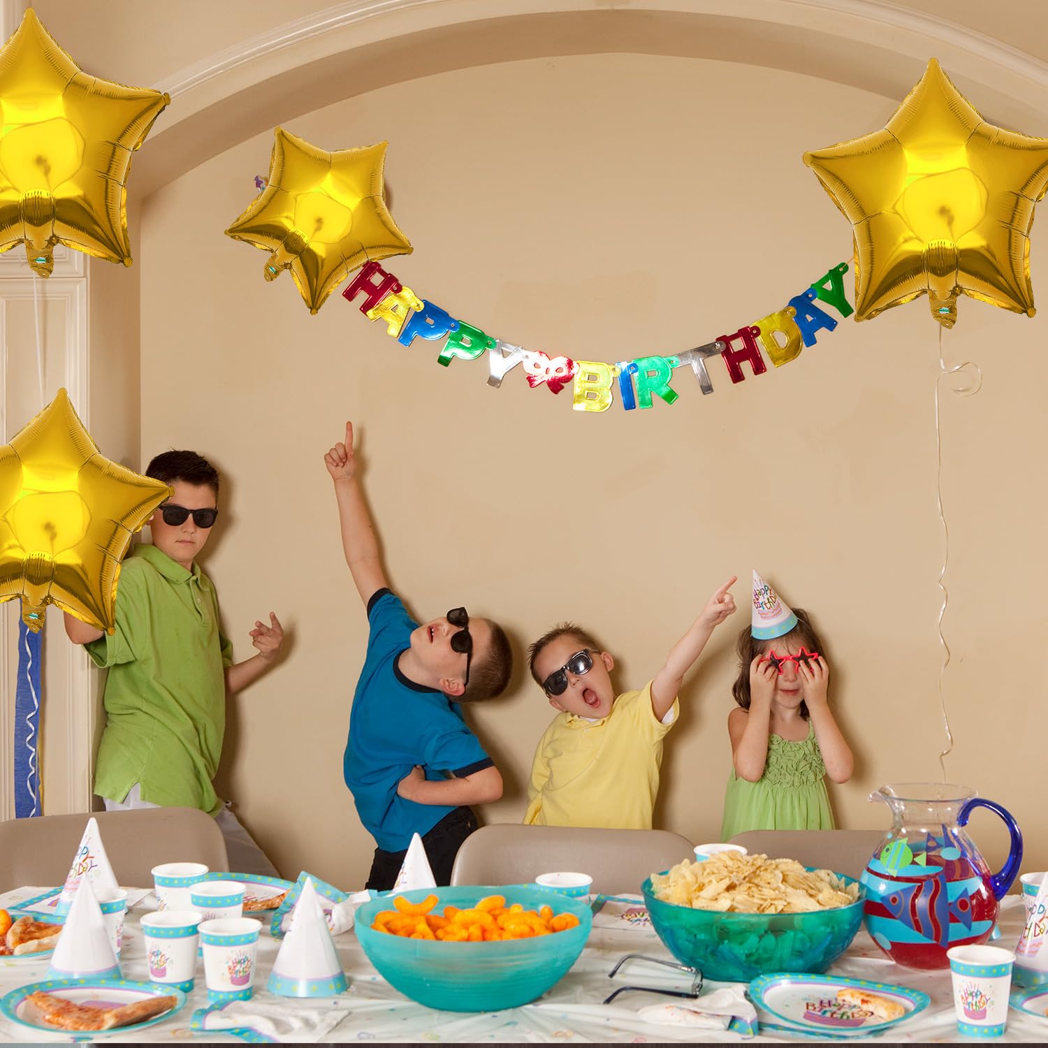 25 Stück Gold-Stern Folienballons – 18 Zoll, Selbstschließend, Für Helium Oder Luft, Perfekt Für Partydekoration