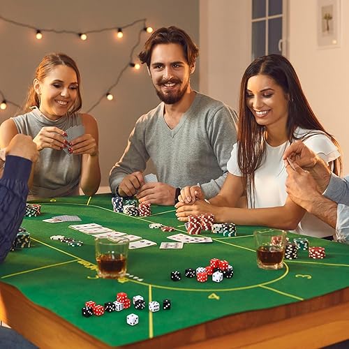 Miniatura 4 de 36 piezas de 0.748 in juego de dados de fiesta temática de casino acrílico grandes D6 opacos a granel para juegos de mesa, suministros de fiesta
