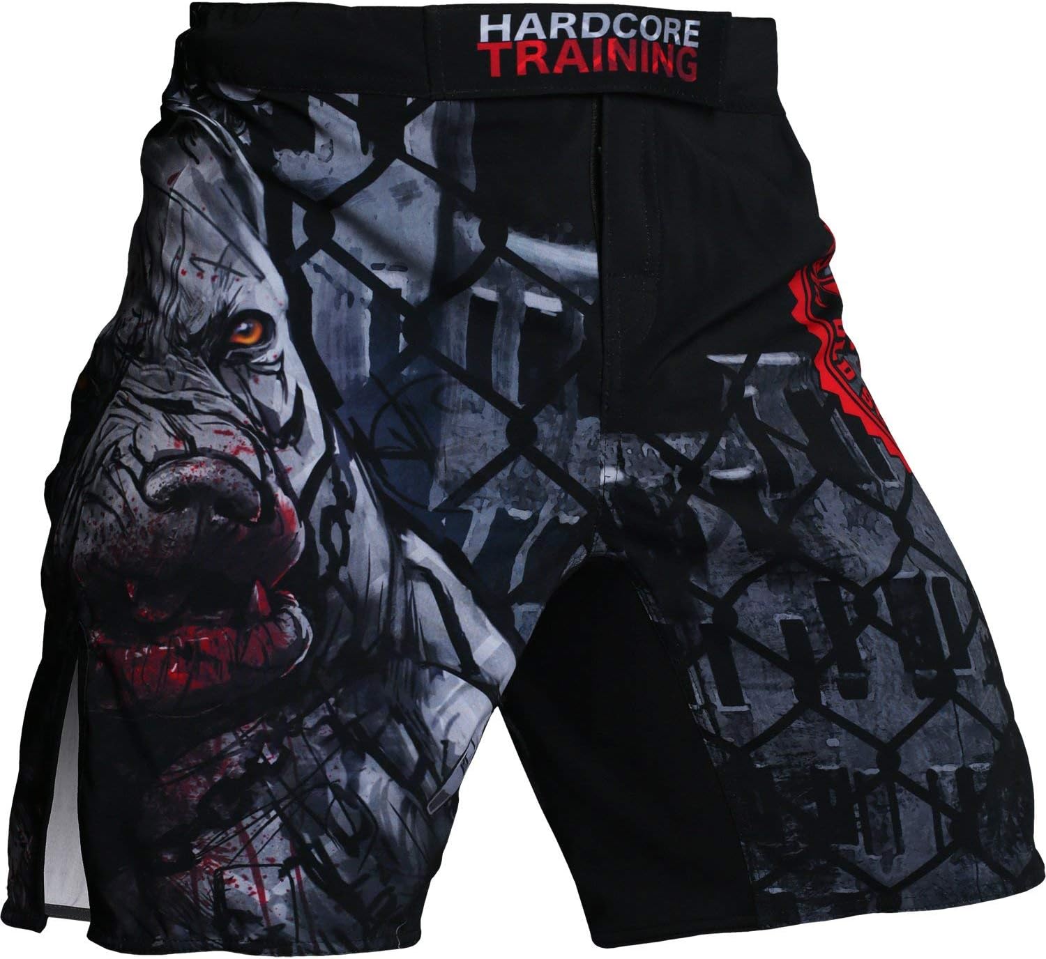 Hardcore TrainingPitbull City Fight Shorts Men's Boxing MMA Combat BJJ Grappling Fitness Muay Thai Kickboxing No Gi
