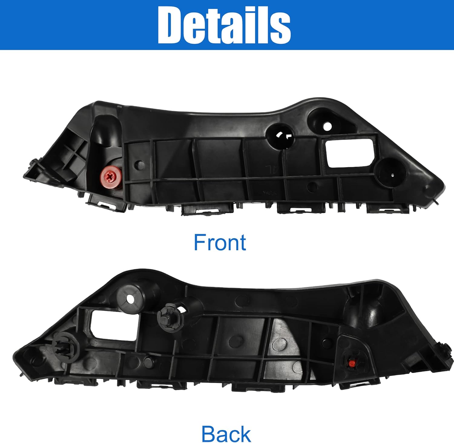 X AUTOHAUX 1 Pair Left and Right Side Front Bumper Cover Support Rail 52536-0R060 52535-0R080 for Toyota RAV4 2016 2017 2018