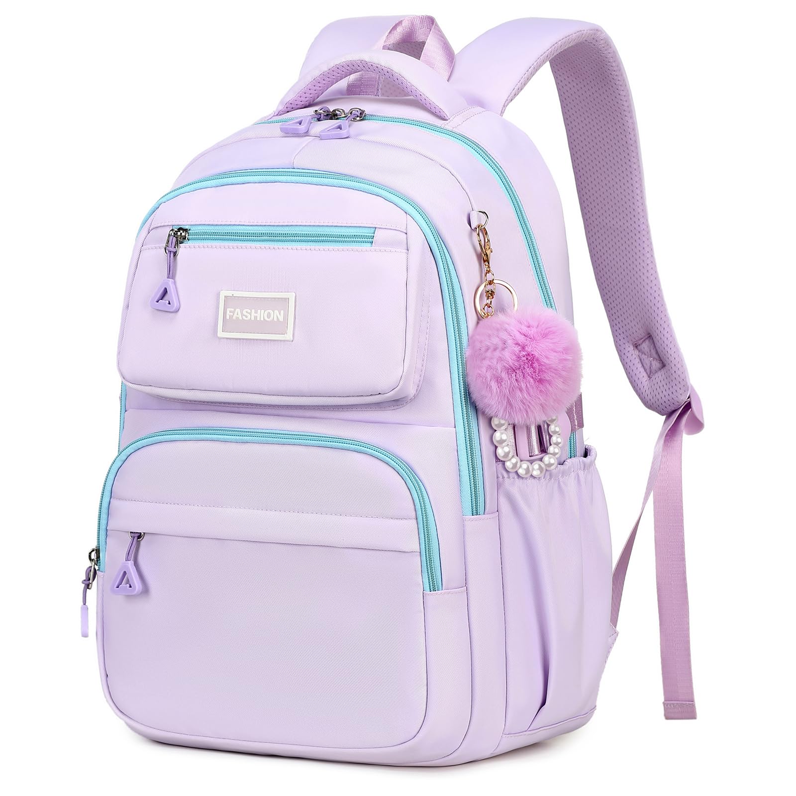 MOONBABY Girls Backpacks Ages 8-10, 10-12, 12-14, Lightweight Kids Teens Bookbag Large Capacity Aesthetics Bags for Elementary Primary High School