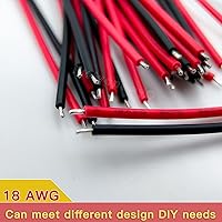 Vista 4 de 18Awg Jst Sm 2 Pin Plug Macho y Hembra 150Mm Cable Adaptador de Conector de Cable para Tira de Luz Individual 20 Pares (Lkelyonewy)