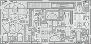 Eduard Sprue Brothers 1:72 Color PE - PBY-5A Catalina Detail Set (ACA/H2K kit), EDU73806