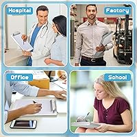 Vista 6 de Jutom 1 portapapeles de metal de aluminio con soporte de forma de tamaño carta de almacenamiento para profesionales de la escuela, oficina