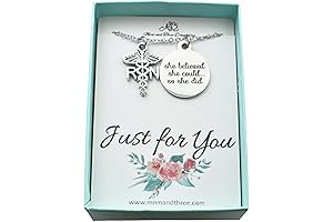 She Believed She Could So She Did Necklace - Silver Toned RN Necklace