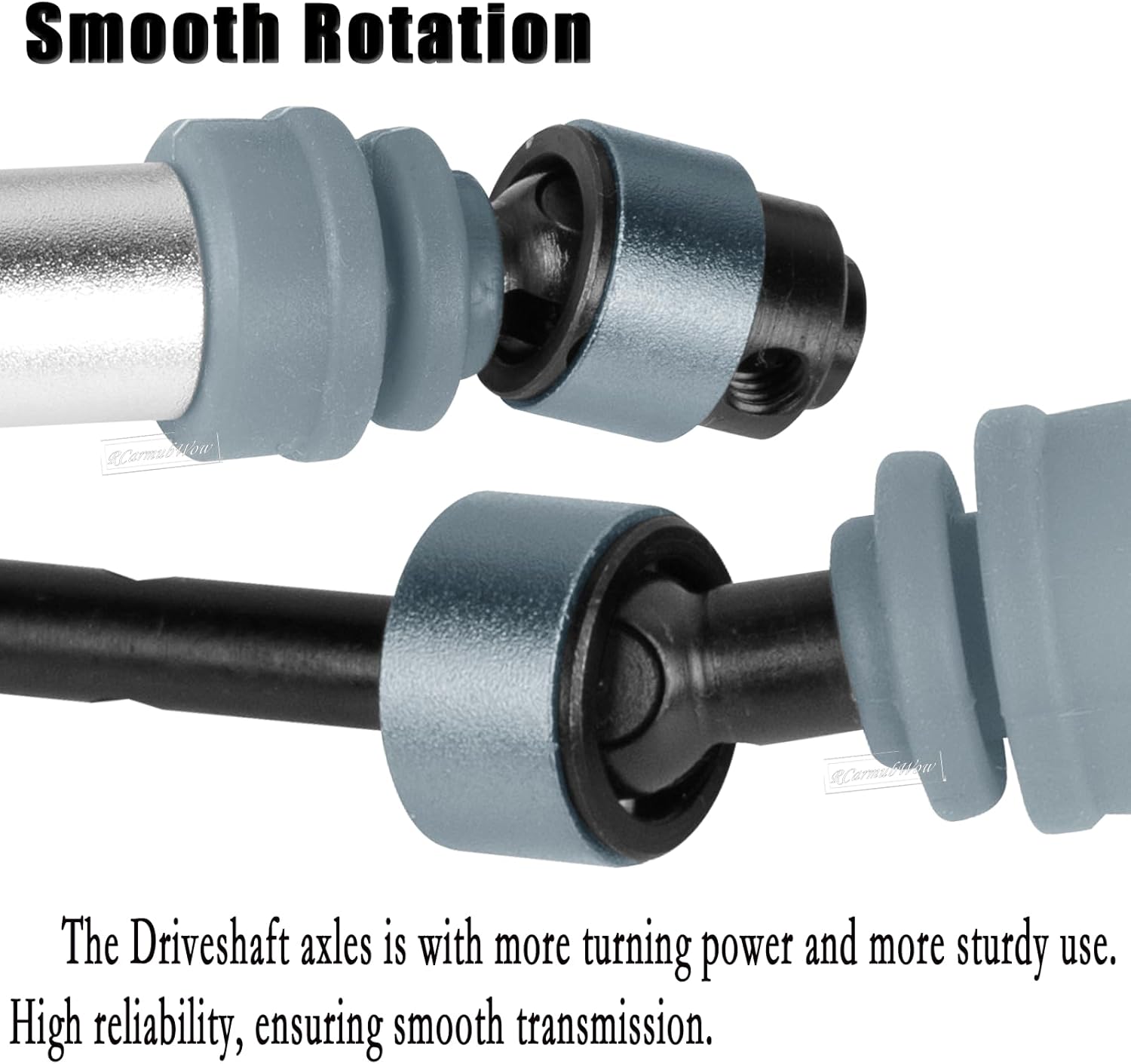 RC Axle Driveshafts Axle Upgrades Part for 1/10 Rustler 2WD(VXL),Stampede 2WD(VXL),#45 Steel Front & Rear Drive Shafts CVD,2PCS,Silver &Titanium (Not for Slash 2wd)