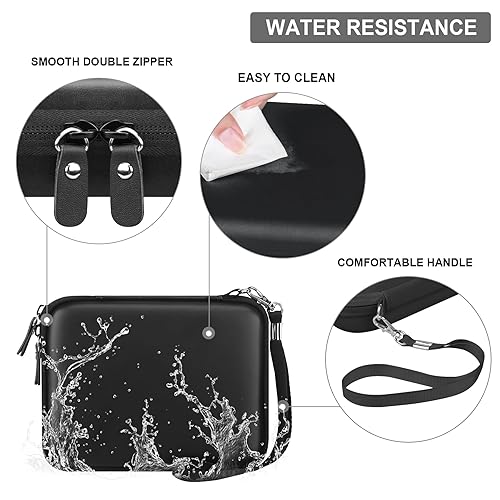 Miniatura 3 de Supmay Estuche rígido de transporte para consola de juegos portátil RG407V, bolsa de almacenamiento protectora con bolsillo de malla con cremallera