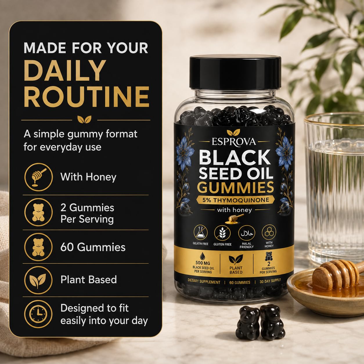 Black Seed Oil Gummies，60 Gummies — Amazon image 5