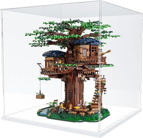 Miniatura 13 de DuvinDD Vitrina de acrílico para grandes coleccionables, caja transparente de 29 pulgadas de alto para muñeca Bearbrick 1000% Lego 10341 a prueba