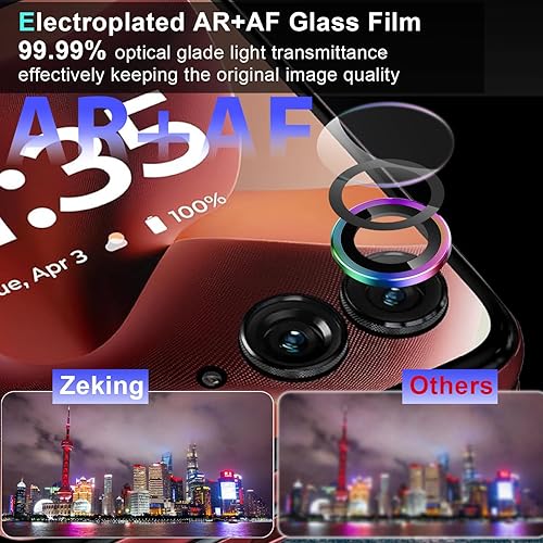 Miniatura 3 de Paquete de 2 protectores de lente de cámara para Motorola Razr 60 Ultra/Motorola Razr Ultra 2025, resistentes a los arañazos, claridad HD,