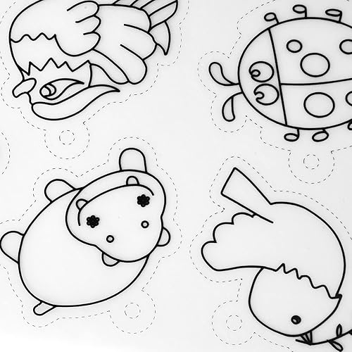 Miniatura 8 de 8 hojas termorretráctiles, hojas de plástico retráctiles, papel de arte retráctil para bricolaje, llavero, colgante, decoración de manualidades,