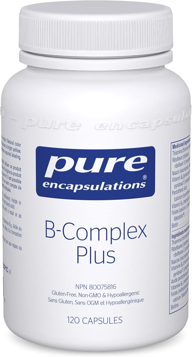 Pure Encapsulations Pure Encapsulations B-Complex Plus - B Vitamins Supplement to Support Neurological Health, Cardiovascular Health & Energy Levels* - With Vitamin B12 & More - 120 Capsules