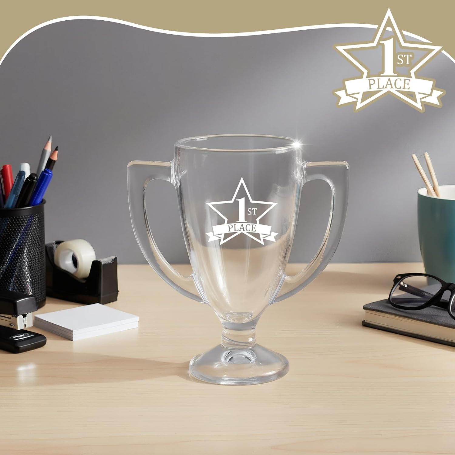 Wesiti Teacher Appreciation Gifts Employee Appreciation Crystal Trophy Gifts 7" Crystal Trophy Awards for Administrative Professionals Day Nurses Week Thank You Gift for Student Teacher Coworker Staff