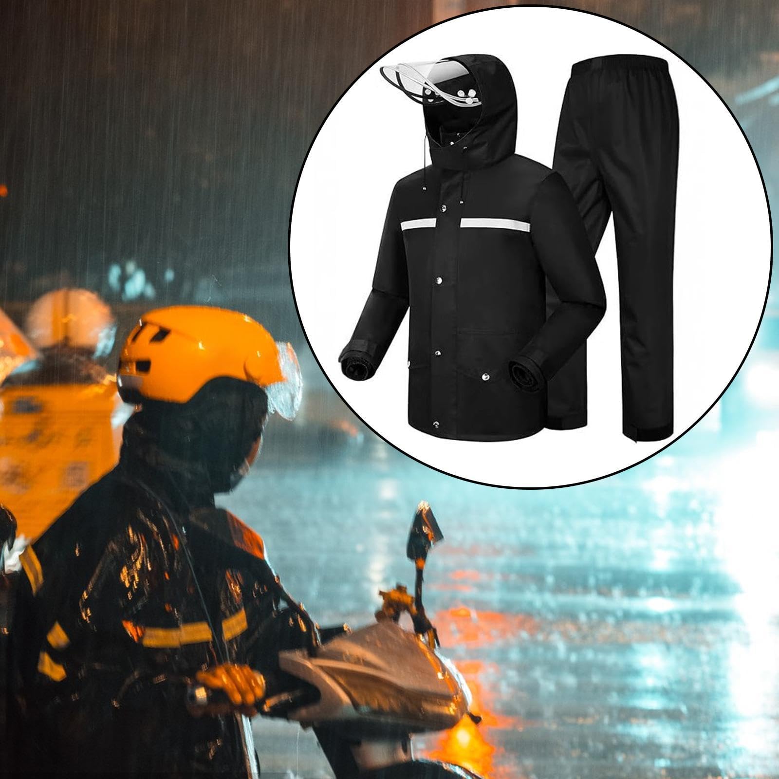 predolo Regenanzüge Jacke Winddichte Regenbekleidung mit Kapuze für Radfahren im Freien