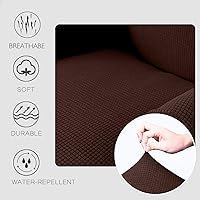 Vista 4 de Granbest Funda para silla con respaldo de ala, repelente al agua, 2 piezas, tela jacquard de alta elasticidad, fundas para silla con respaldo de ala