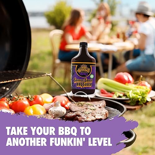 Miniatura 5 de Salsa de barbacoa Sweet n' Smoky, condimento para barbacoa con miel, salsa picante y chile en polvo, salsa de carne sin gluten, 17 onzas - Bootsie's