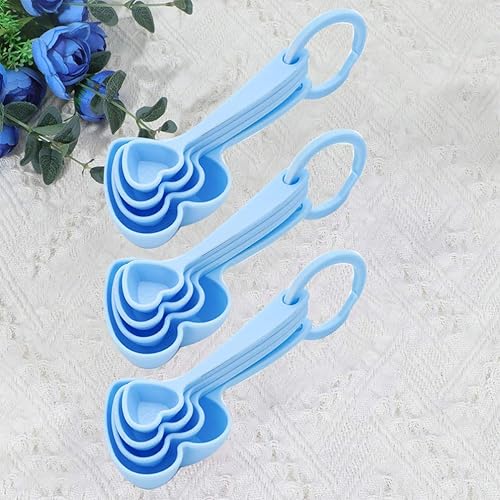 Vista 17 de Cuchara de postre: vajilla para el hogar, cuchara creativa de helado de plástico, cucharas de postre en forma de corazón, 4.72 pulgadas para boda