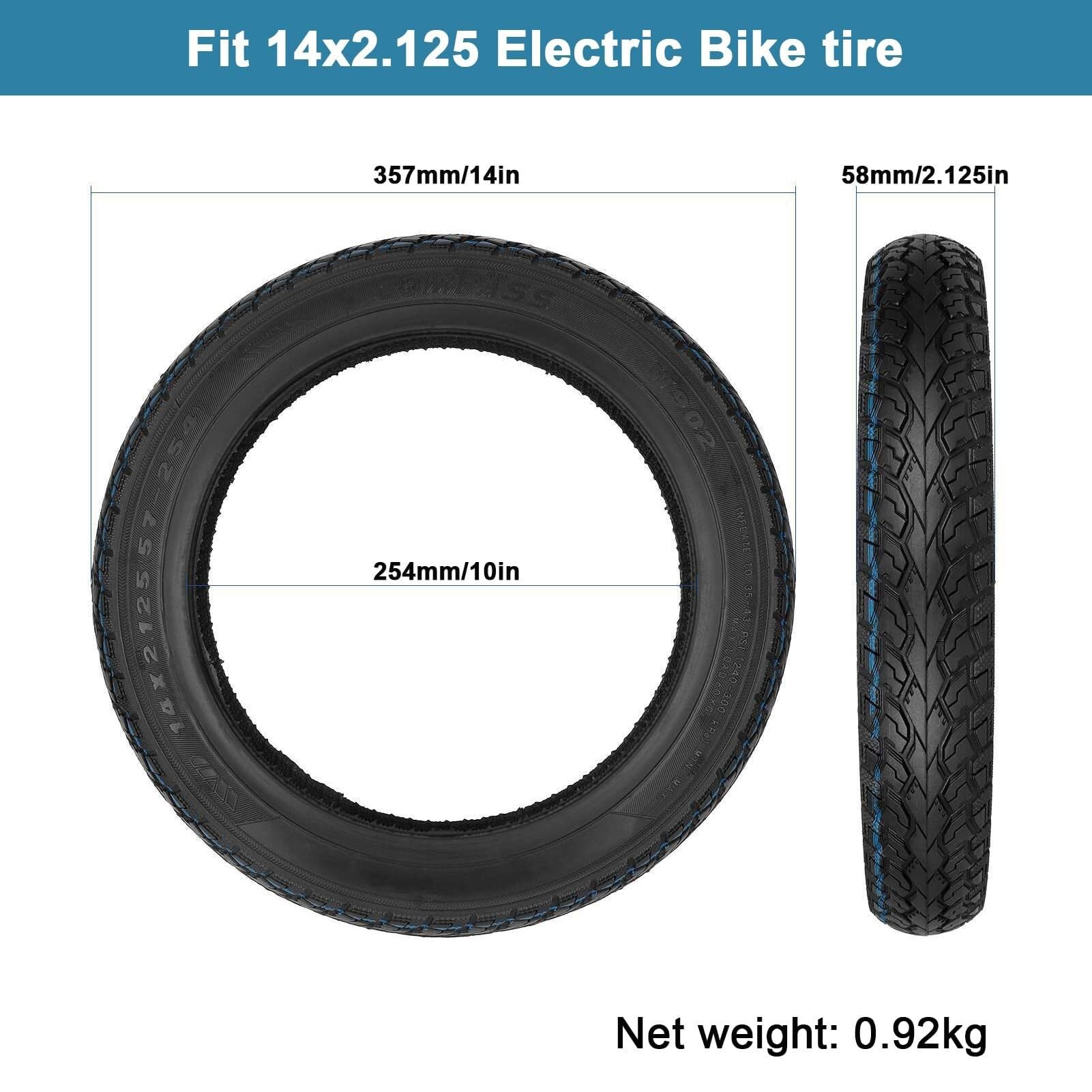 14X2,125 Opona Bezdętkowa do Roweru Elektrycznego | 14x2,125/57-254 Opony Bezdętkowe Antypoślizgowe do 14-calowych Elektrycznych Rowerów Składanych | Rowerów Elektrycznych