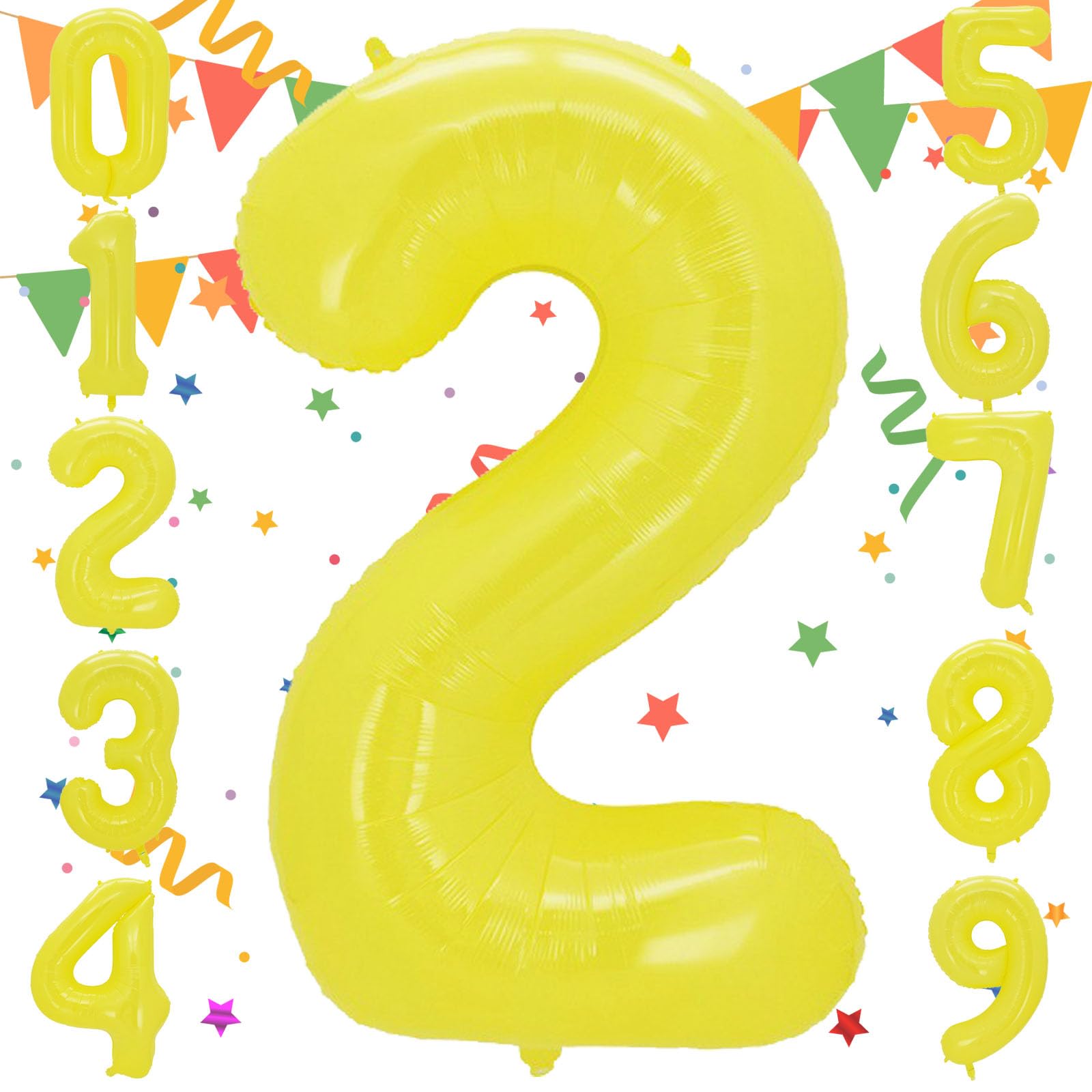 Amazon | Sekat 数字 バルーン 40インチ イエロー ナンバーバルーン