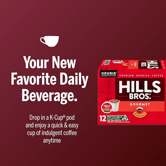 Hills Bros. Keurig K-Cup Pods - Gourmet Blend, 12 K-Cup Pods