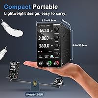 Vista 22 de NICE-POWER Fuente de alimentación CC variable 30V 10A, fuente de alimentación de banco de CC regulada de conmutación ajustable con interruptor