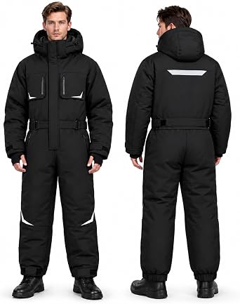 Winter Outdoor Riding Insulated Full-Body Suit, Overoles Para El Frio Para Hombre, Waterproof & Windproof Snow Suit
