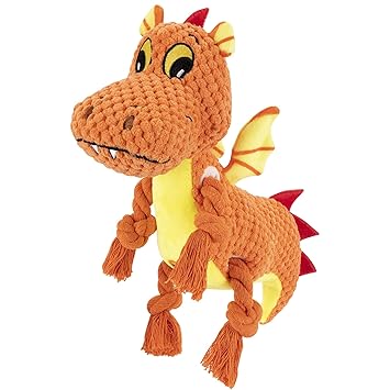 HABAGOU Dinos Stuffed Dog Toys?Tug of War Plush Dog Toy for Large Breed,Cute Funny Squeaky Dog Toys with Crinkle Paper,Durable Dog Chew Toys for Small, Medium, Large Dogs.