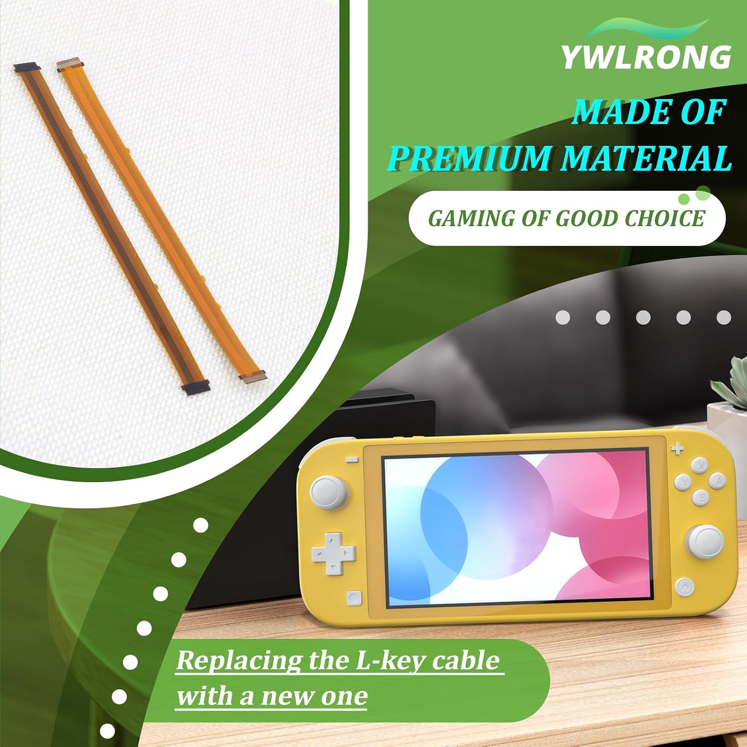 2PCS for Nintendo Switch Lite L Left Button Flex Cable for Nintendo Switch Lite Mainboard Power Connector Ribbon Cable Replacement Accessories Parts with Repair Tools