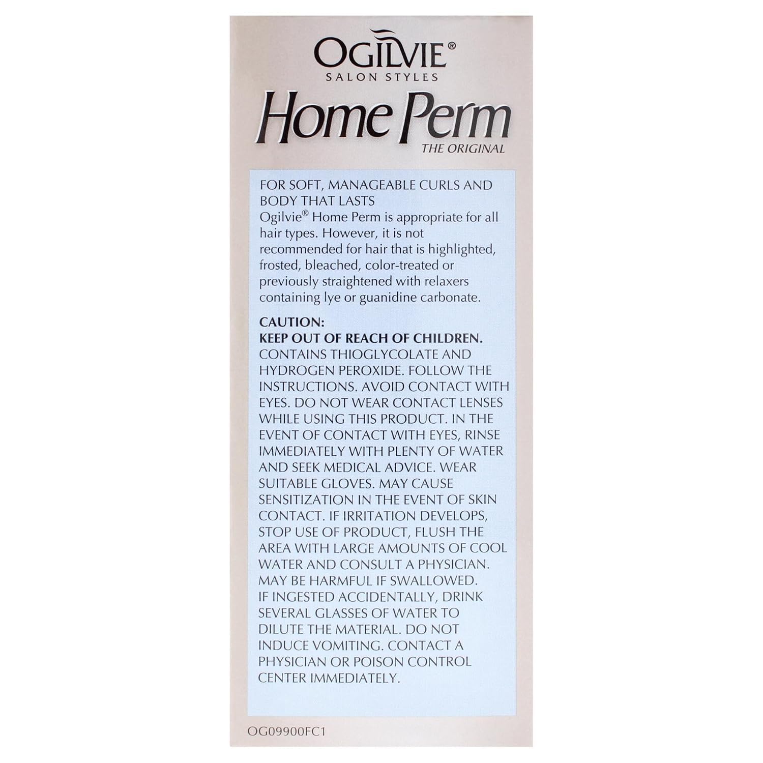 Ogilvie The Original Home Perm Dauerwelle Set für normales Haar Langfristige Locken und Wellen