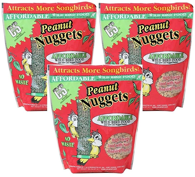 Alimento para Aves Silvestres em Nuggets de Amendoim C&S — Pacote com 3