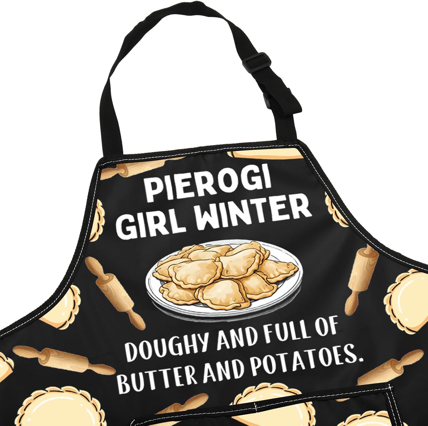 JNIAP Pierogi Apron Pierogi Maker Apron Pierogi Queen Aprons Polish Poland Aprons Polish Dumplings Gifts image 3
