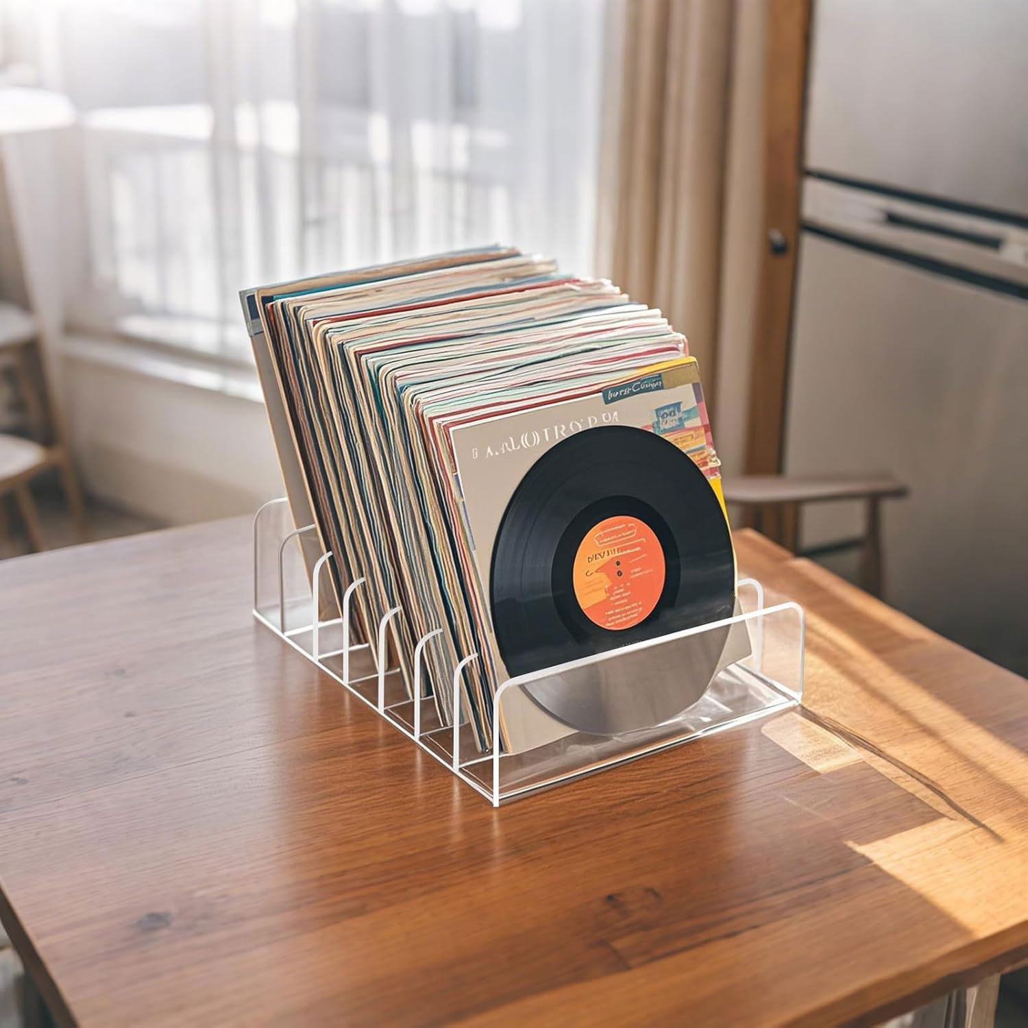 2 Pcs Transparent CD Holder, CD/DVD Presentation Rack, Acrylic CD/DVD Display Shelf, Multi-Slot CD Storage Rack, CD Organiser Stand for Cassettes Game Cassettes Books Cosmetics — view 4