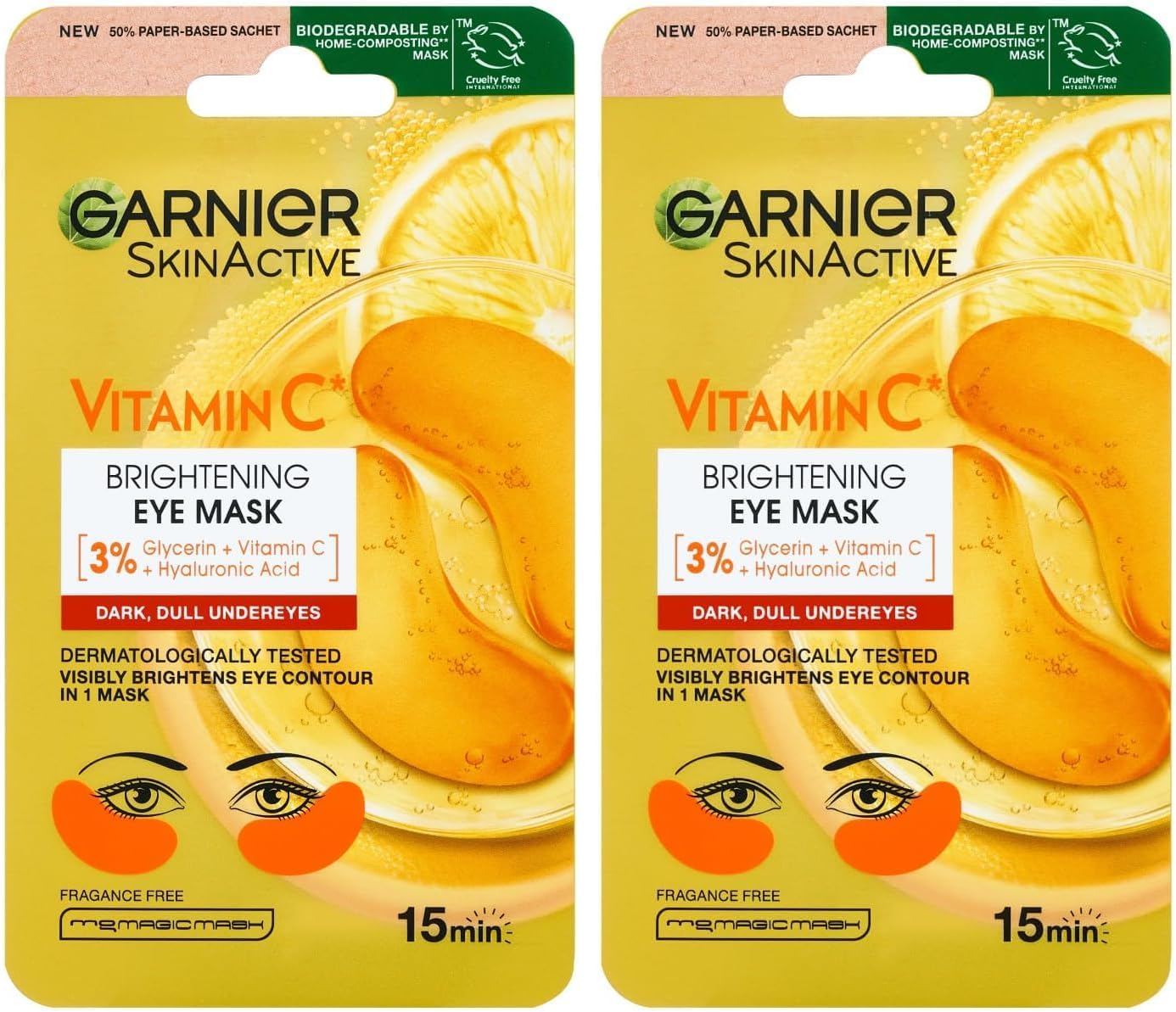 Garnier SKİNACCTIVE Vitamin C Göz Maskesi (2 paketi)