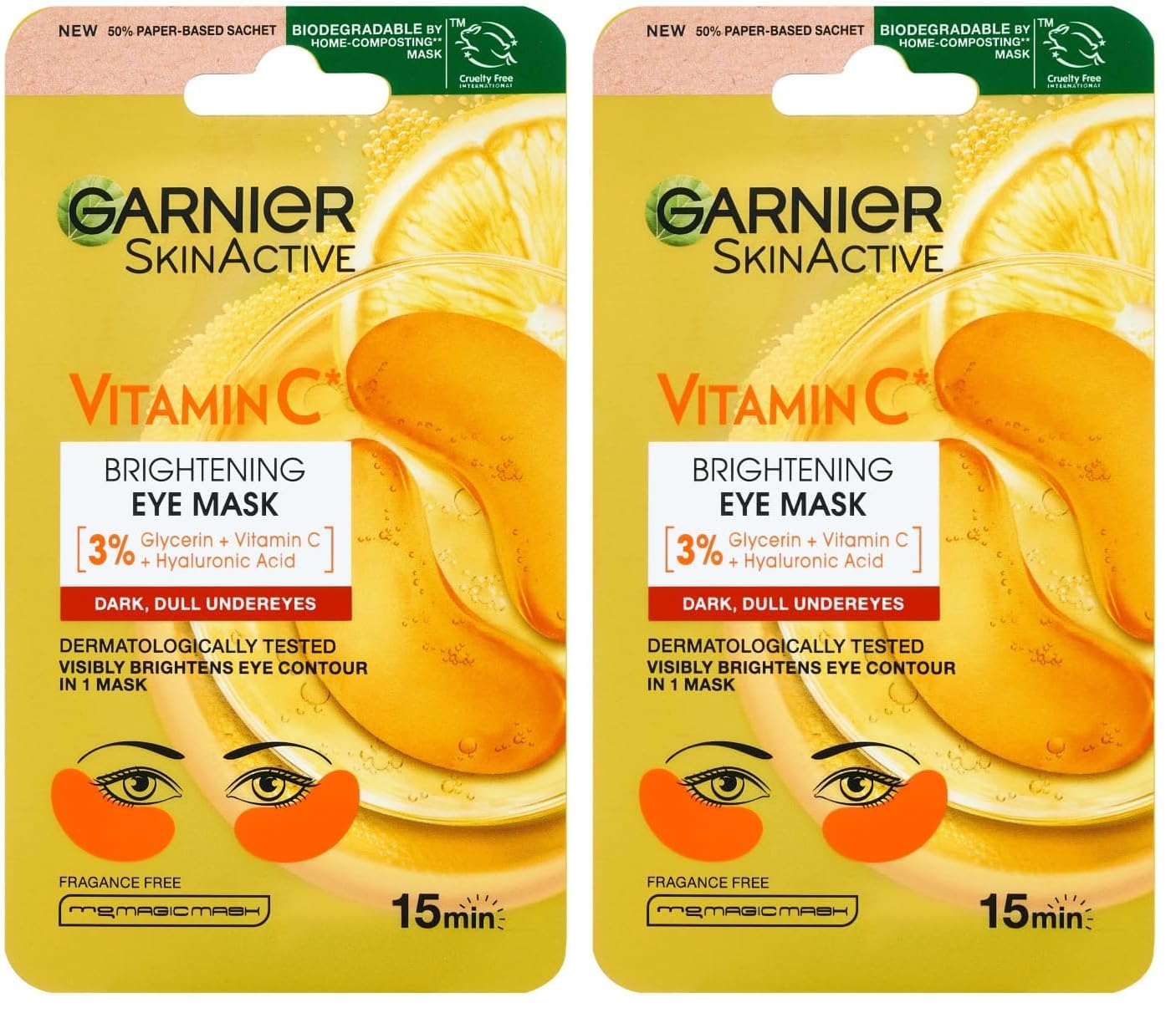 Garnier SKİNACCTIVE Vitamin C Göz Maskesi (2 paketi)