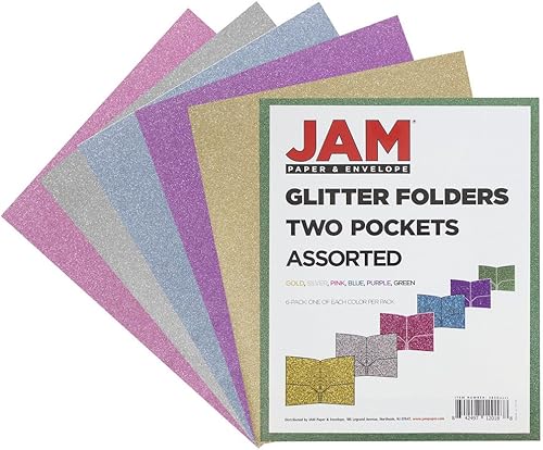 Miniatura 209 de JAM PAPER Heavy Duty Plastic Two Pocket Extra Tough School Folders - Blue - 6/Pack