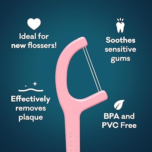 Grin Ultra Sensitive Floss Picks, Aloe & Mint (3-Pack)(Ultra Sensitive,80 Foot (Pack of 3))