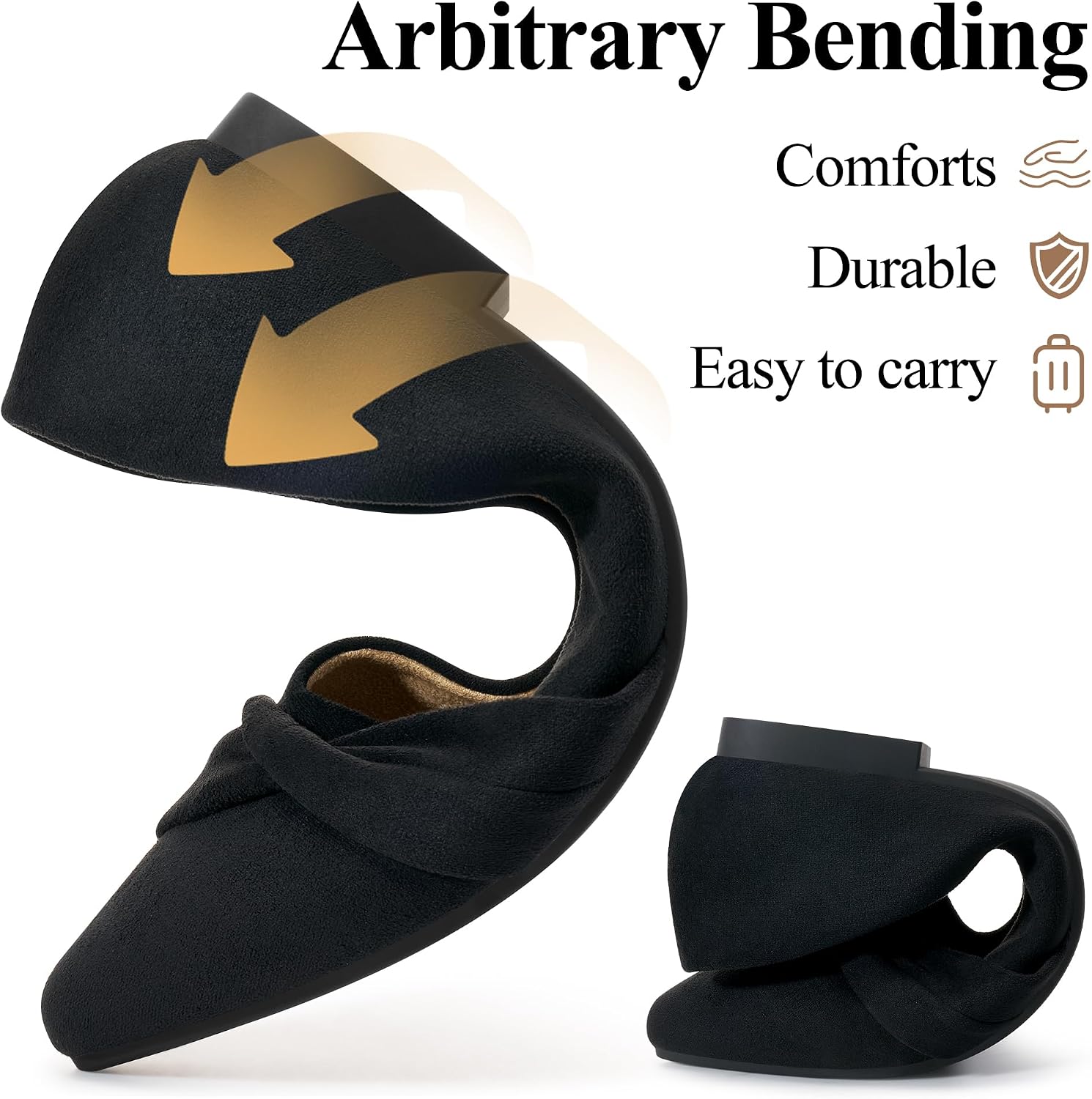 Women's Flats Ballet Shoes: Comfortable Pointed Toe Suede Bow Flat - Casual Slip On Dress Shoes for Business Work Office Black