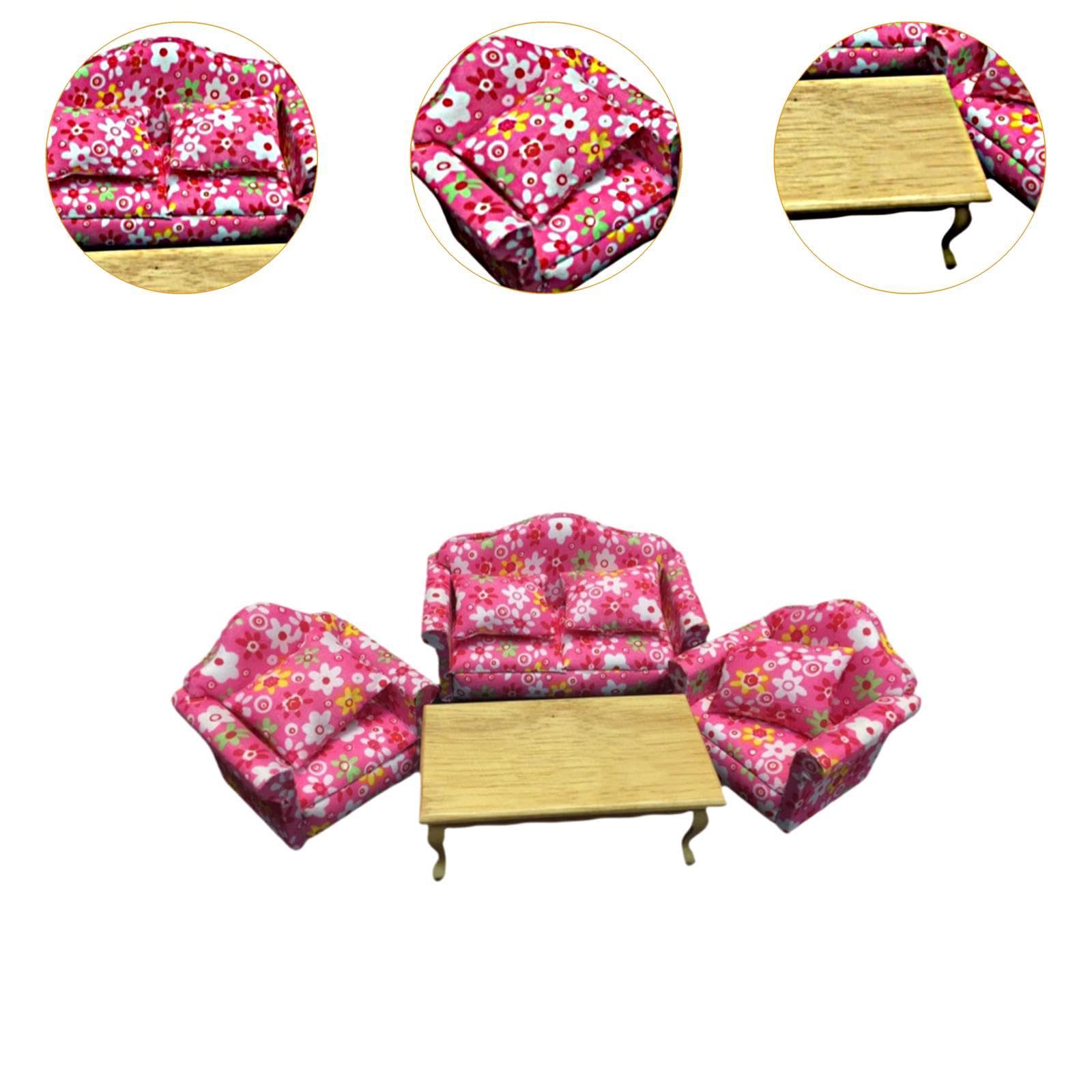 Divano in Miniatura per Casa delle Bambole in 1:12, Accessori per Giorno, Stile C