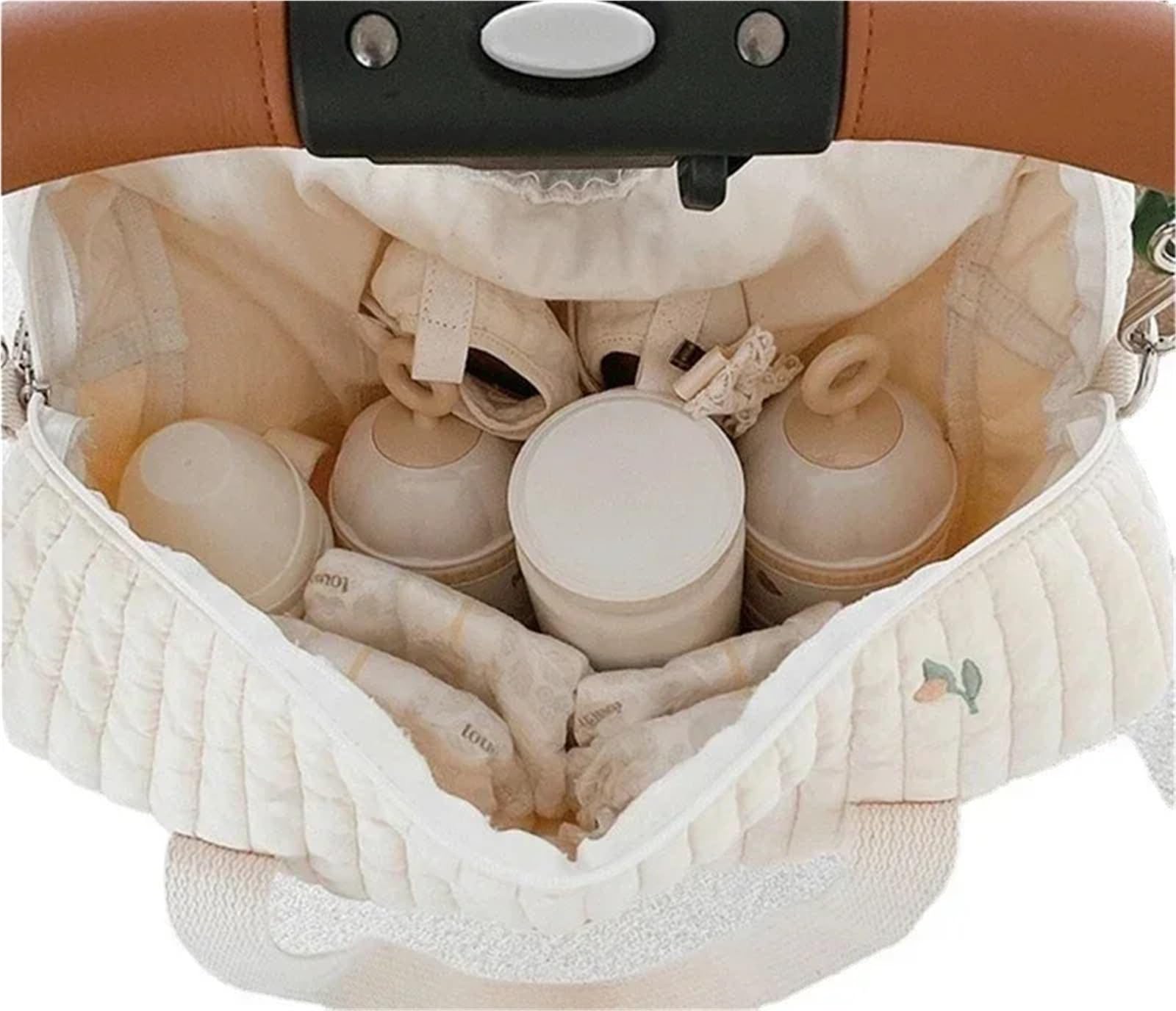 Bolso Carro Bebe Bolsa de pañales for niños, cochecito for niños, bolsa organizadora de pañales, bolsas de mamá bordadas acolchadas, accesorios for niños, bolsa de almacenamiento for cambiar pañales o