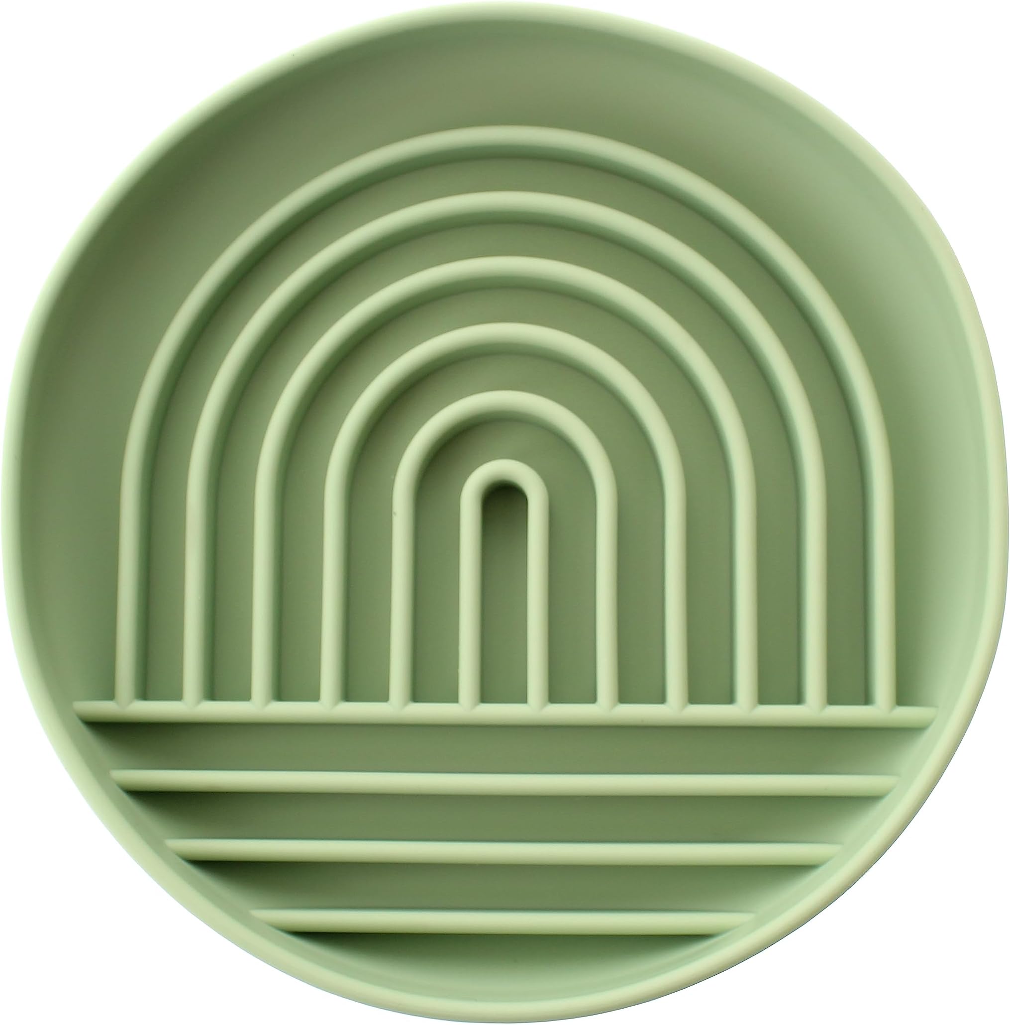 Silicone Slow Feeder Bowl With Suction Base (Green)