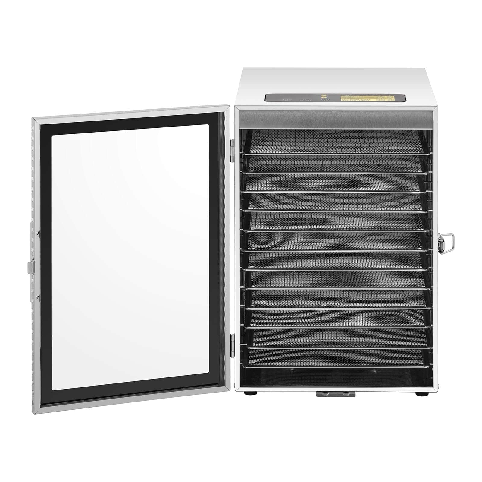 Royal Catering Déshydrateur Alimentaire Séchoir D Aliments D'Aliments De Nourriture RCDA-500/45S (800 W, 20-90 °C, 12 Étages, Minuterie 0,5-24 h, Inox)