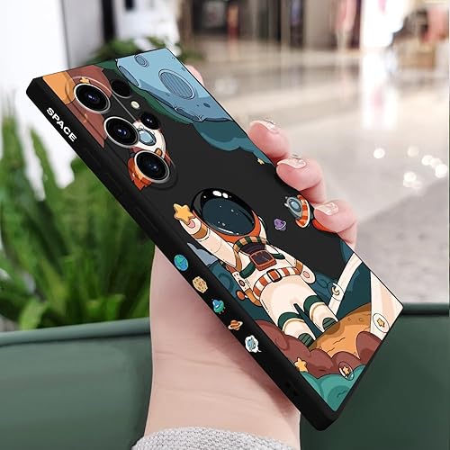 Miniatura 2 de Funda protectora para Samsung Galaxy S23 Ultra, patrón de astronauta a prueba de golpes, anticaídas, para Samsung S23 Ultra, negro astronauta