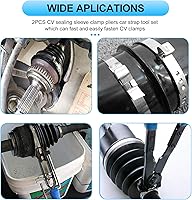 Vista 4 de Alicates de Abrazadera de Funda de Eje de Junta CV, Juego de Herramientas de Abrazaderas de Funda CV Automotriz, Alicates de Abrazadera de Manguera